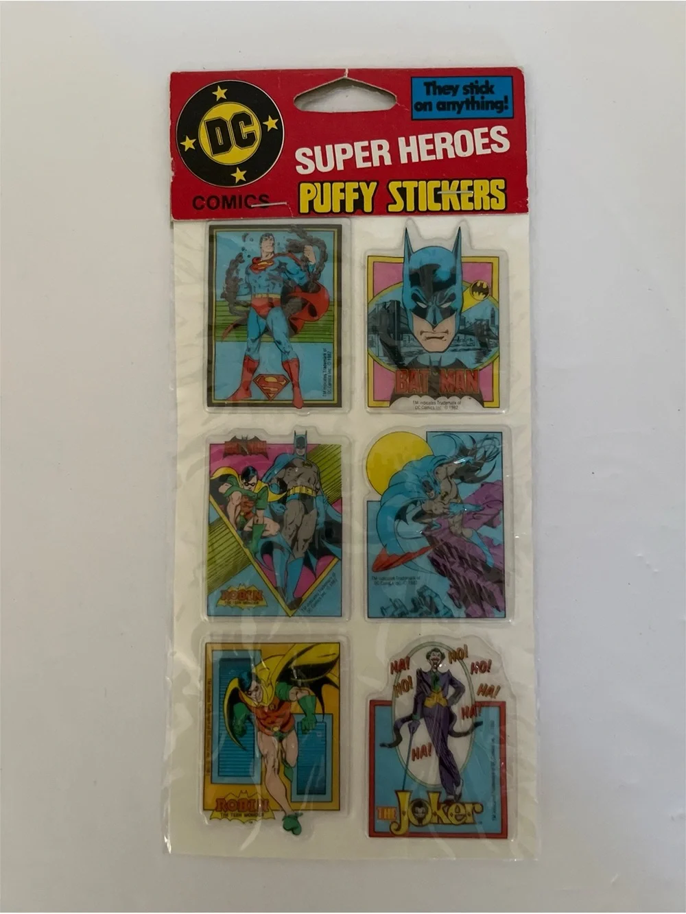 Vintage Batman Puffy Stickers New